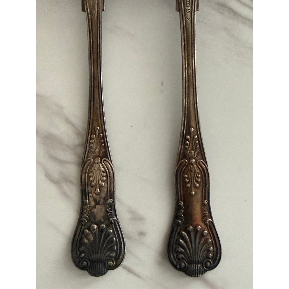 Gorham Shell Pattern Antique Silverplate Spoons 1850-1899 Set of 2